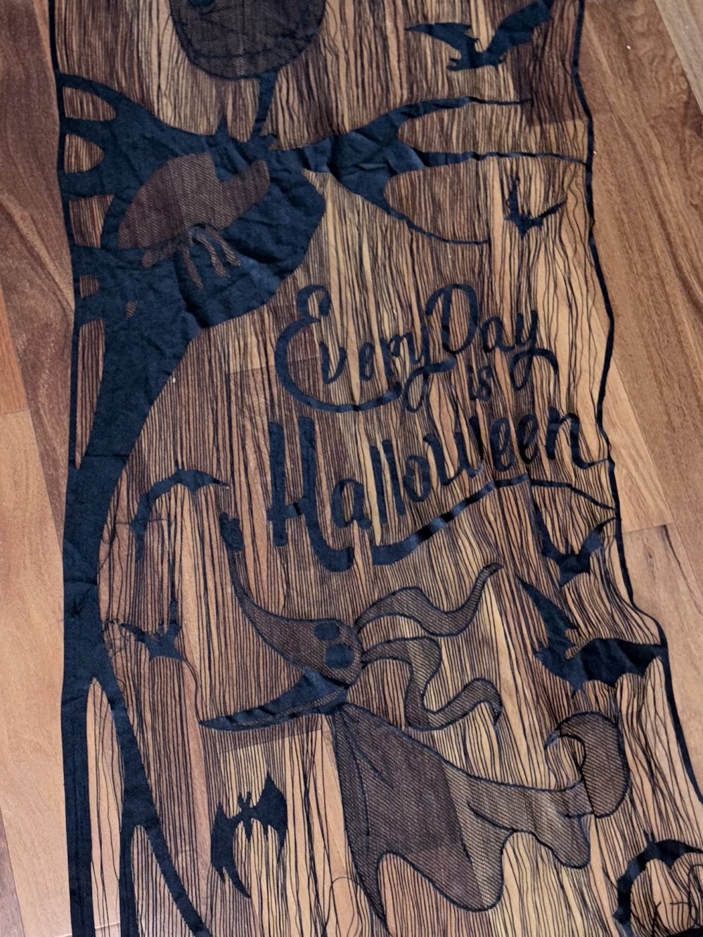 Disney Nightmare Before Christmas Black Sheer Halloween Wall Panel